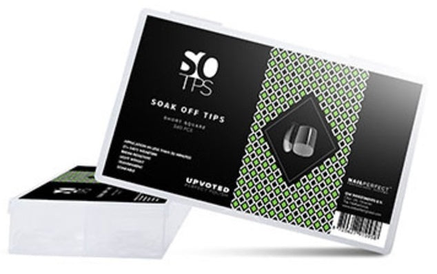 UPVOTED Soak Off Tips Short Square Nageltips (240 Stuks)