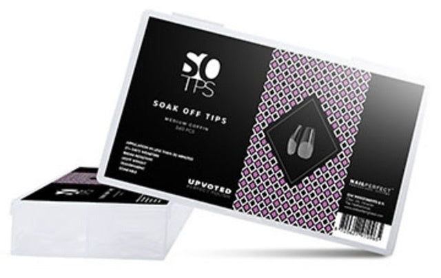 UPVOTED Soak Off Tips Medium Coffin Nageltips (240 Stuks)