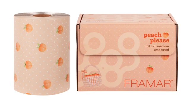 Framar Folie Peach Please Embossed Foil Rol (100 meter)