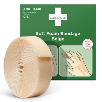 Cederroth Zelfklevend Wondverband Soft Foam Bandage 3cmx450cm Latexvrij