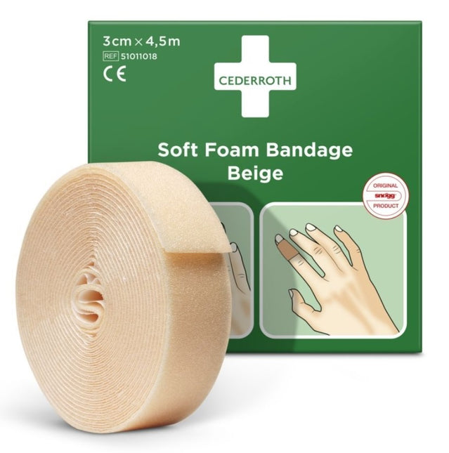 Cederroth Zelfklevend Wondverband Soft Foam Bandage 3cmx450cm Latexvrij
