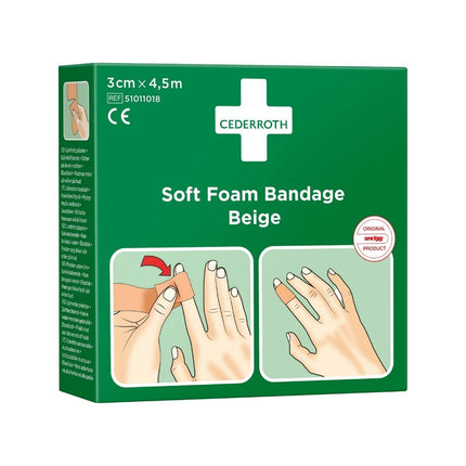 Cederroth Zelfklevend Wondverband Soft Foam Bandage 3cmx450cm Latexvrij