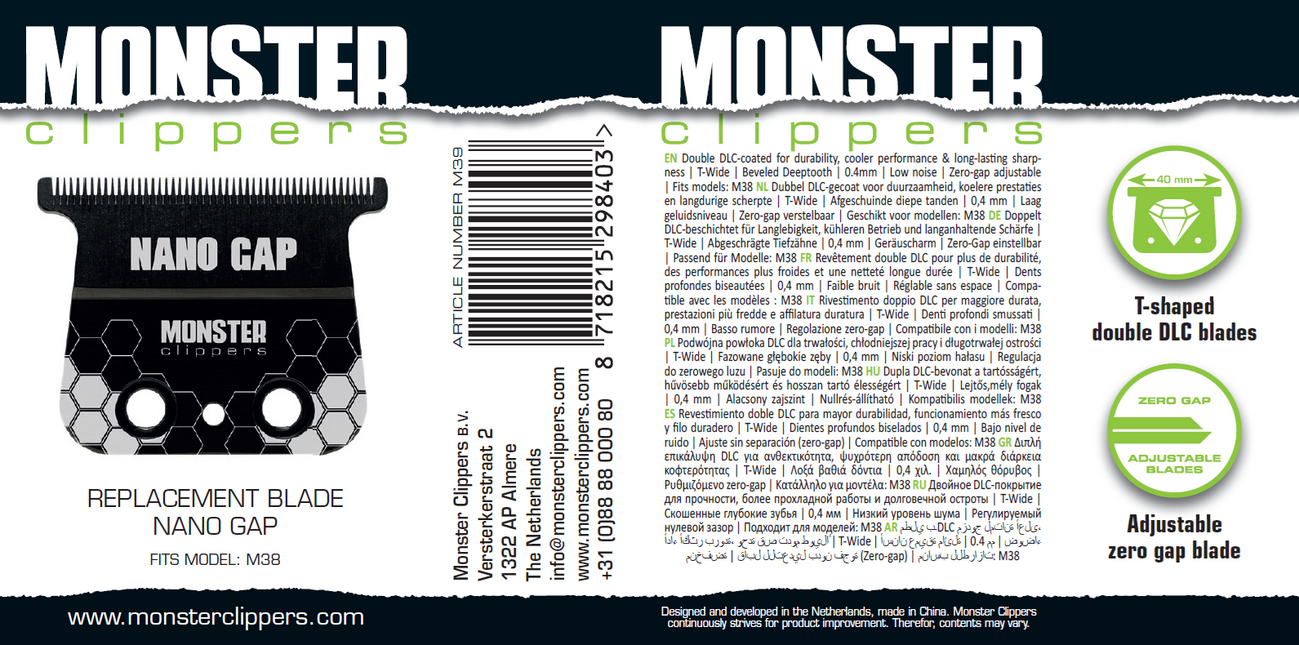 Monster Clippers Nano Gap Snijmes [PRE-ORDER]