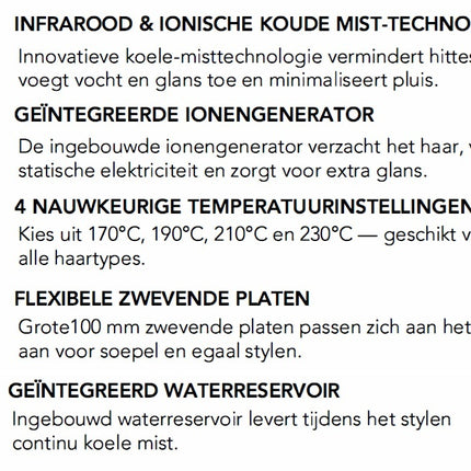 Max Pro Infra Steam+ Straightener Infra Stoom Stijltang