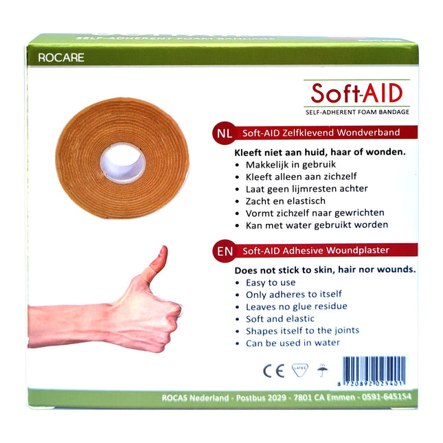 Soft-AID Zelfklevend Wondverband 3cmx400cm Latexvrij