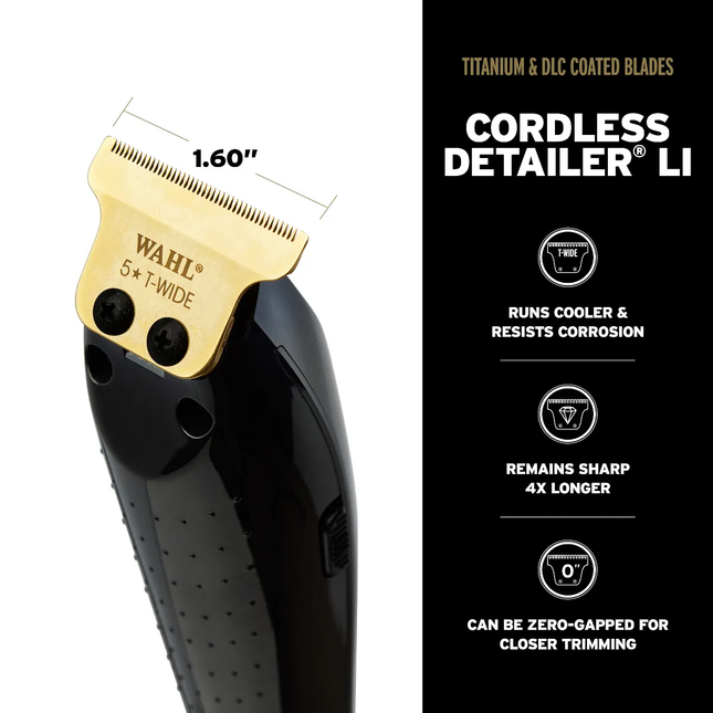 Wahl Cordless Barber Combo Black Magic Clip Tondeuse + Detailer Trimmer