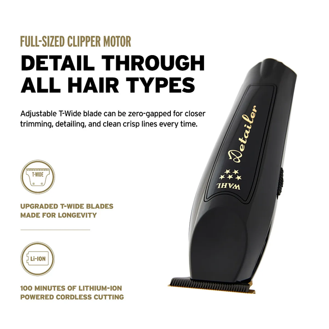 Wahl Cordless Barber Combo Black Magic Clip Tondeuse + Detailer Trimmer