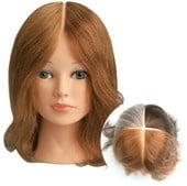Oefenhoofd Selina  4 kleuren 15-25cm 100% Echt Haar
