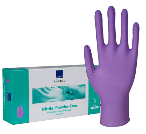 Abena Nitril Handschoenen Ongepoederd Paars (100 Stuks)