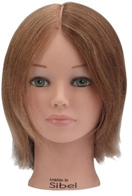 Oefenhoofd Selina  4 kleuren 15-25cm 100% Echt Haar