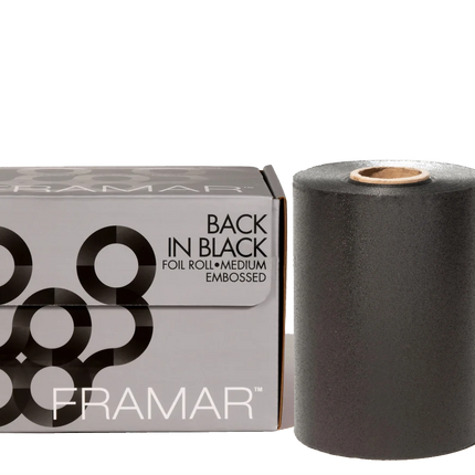 Framar Folie Back in Black Embossed op Rol (12,7cm x 100,58m)