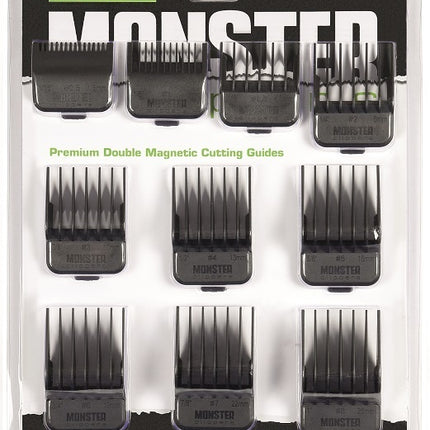Monster Clippers Premium Dubbel Magnetische Opzetkammen Zwart
