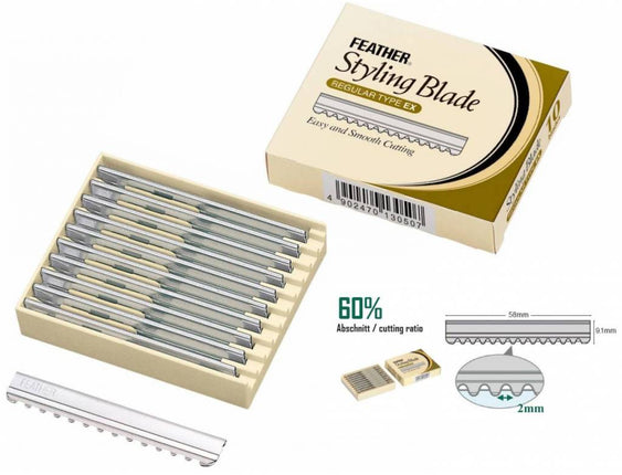 Feather Mesjes Styling Blades Vervangmesjes (1 Doosje a 10 Mesjes)