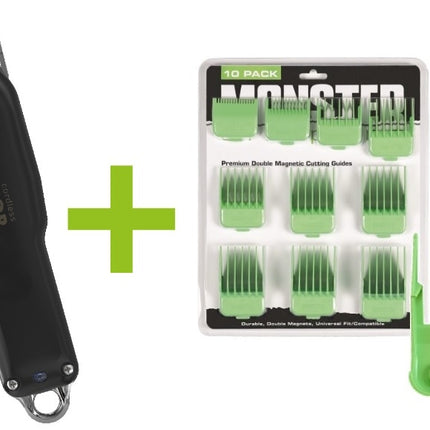 Wahl Senior Cordless + Monster Clippers Premium Dubbel Magnetische Opzetkammen Groen