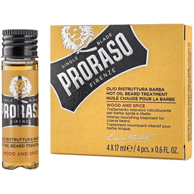 Proraso Wood & Spice Hot Oil Beard Treatment (4x17ml)