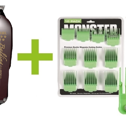 Wahl Balding + Monster Clippers Premium Dubbel Magnetische Opzetkammen Groen
