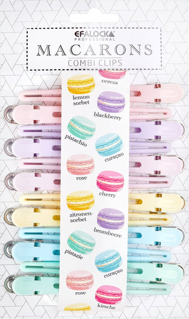 Verdeelklemmen Macarons Combi Clips Set (Assorti 12 Stuks)
