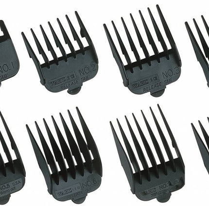 Wahl Opzetkam Set Type 1 - Plastic Zwart #1-#8